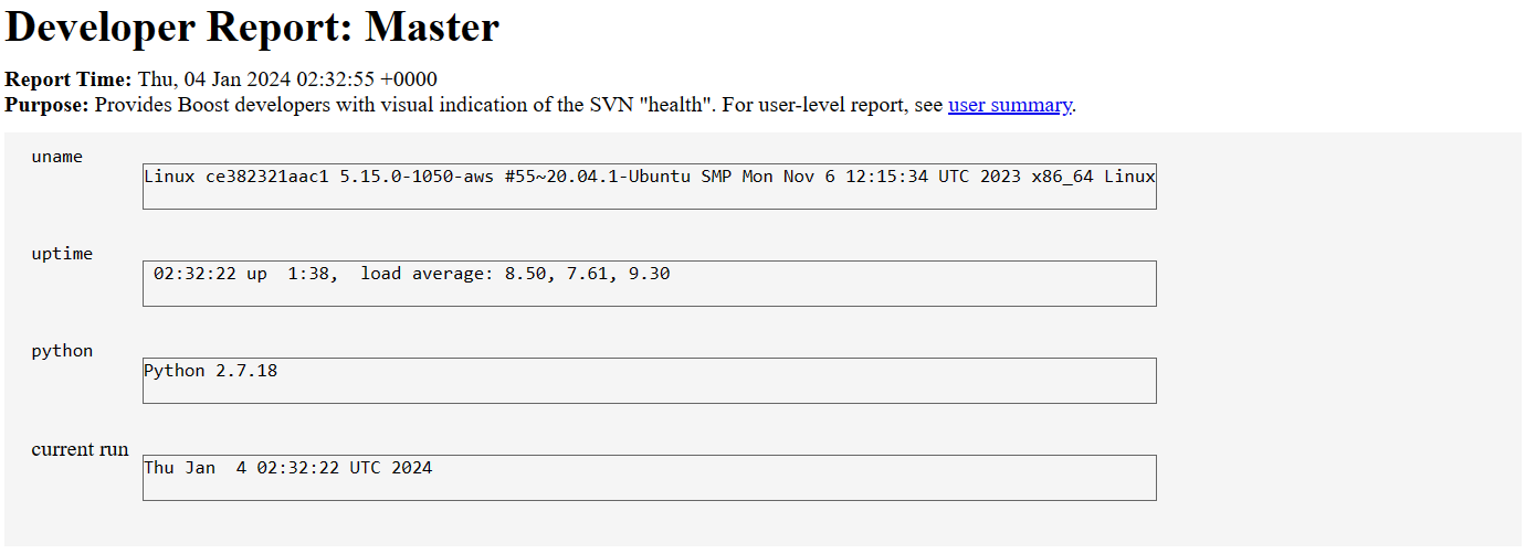 test matrix developer report